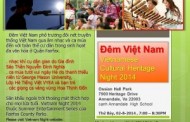 ĐÊM VIỆT NAM --- VIETNAM NIGHT: Vietnamese Cultural Heritage Night 2014